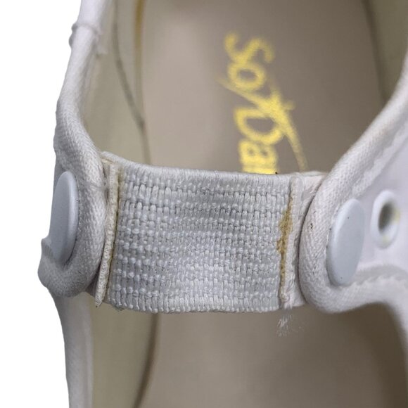 So Danca White Tyette Tap Valiant Vegan 10 Shoes Elastic Snaps Dance Recital - Picture 6 of 10